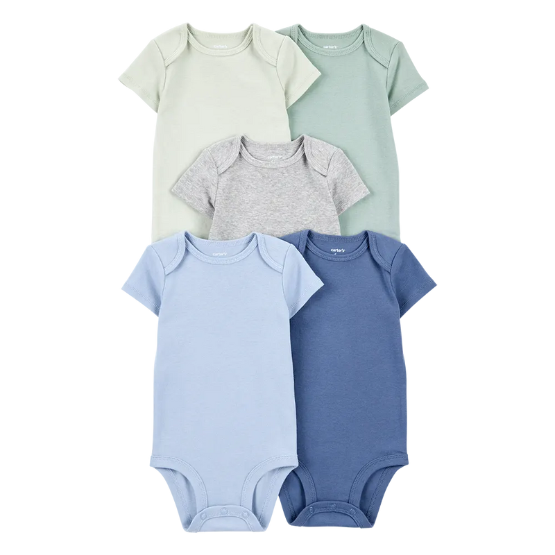 Lot de 5 Bodies Manches Courtes Bébé Garçon Carter's - Multi
