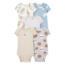 Lot de 5 bodys kangourou bébé garçon - Coton