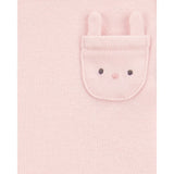 Lot de 5 bodys lapin fleuri bébé fille - Coton