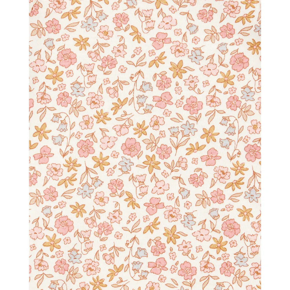 Lot de 5 bodys lapin fleuri bébé fille - Coton