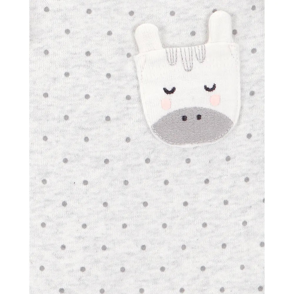 Lot de 5 bodys manches courtes bébé fille - Animaux