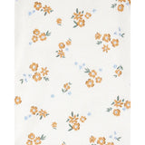 Lot de 5 bodys fleuris bébé fille - 100% Coton