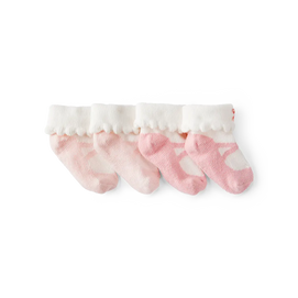 Lot de 2 paires de chaussons bébé fille - Nœuds