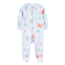 Pyjama dors-bien zippé papillon bébé fille - Coton