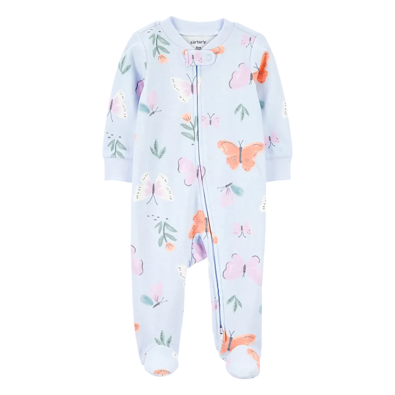Carter's Baby Girl Zip-Up Cotton Sleep & Play - Butterfly