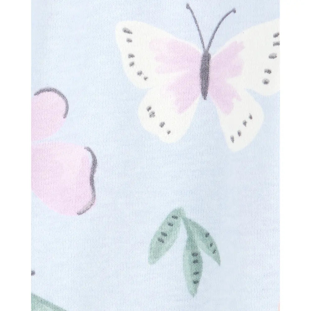 Pyjama dors-bien zippé papillon bébé fille - Coton