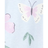 Pyjama dors-bien zippé papillon bébé fille - Coton