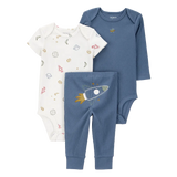 Ensemble 3 pièces fusée pour bébé garçon