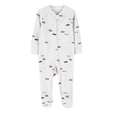 Pyjama dors-bien zippé texturé voiture bébé garçon