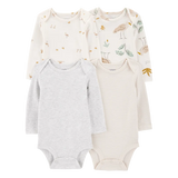 Lot de 4 bodys manches longues cigogne bébé