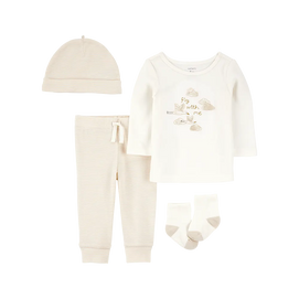 Ensemble 4 pièces nuage bébé - 100% Coton