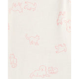 Lot de 4 bodys manches longues chiot bébé fille