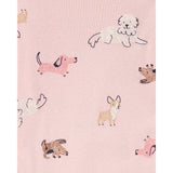 Lot de 4 bodys manches longues chiot bébé fille