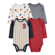Lot de 4 bodys manches longues sport bébé garçon
