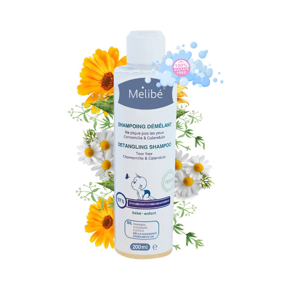 Offer: Melibé Gentle Cleansing Gel - 500ml + Cleansing Milk - 500ml + Detangling Shampoo - 200ml = A Bib + A Free Bag!