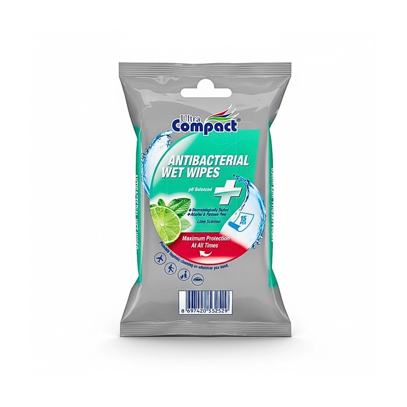 Ultra Compact Toallitas Antibacterianas - 15 Piezas