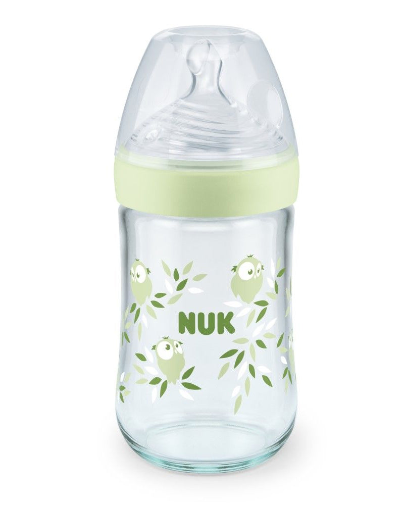 Biberon En Verre Nature Sens 240ml NUK - Vert