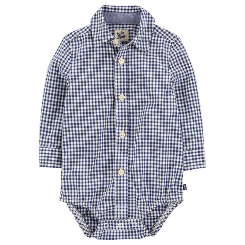 Body Boutonné à Carreaux OshKosh - Bleu
