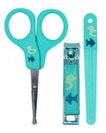 Pack Nûby Manicure: Scissors, Nail Clippers, File 0m+ - Green
