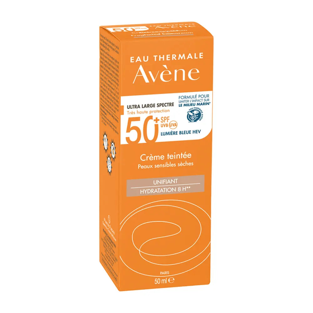 Eau Thermale Avène Crème Solaire Teintée Peaux Sensibles sèches Spf 50+ - 50ml