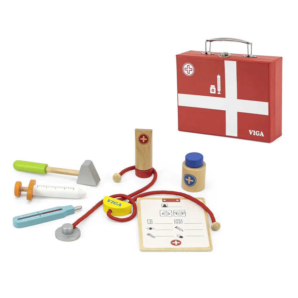 Viga Toys Kit Médical en Bois pour Docteur 3A+ | Wlidaty Maroc - 1er ...