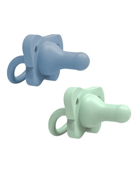 Dr. Brown's Pack de 2 Sucettes en Silicone HappyPaci 0-6M - Bleu & Vert