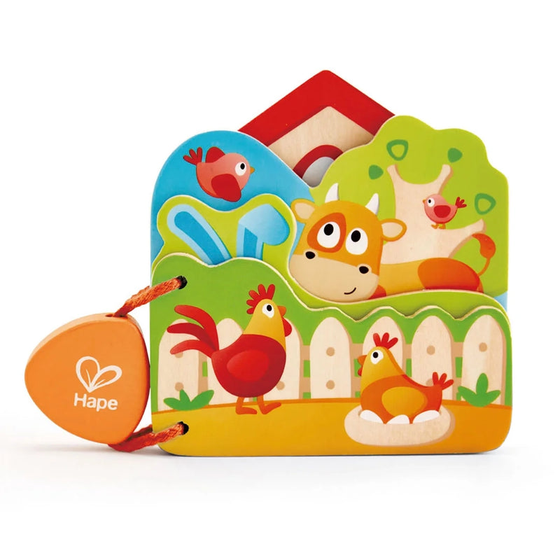 Hape Livre d'Animaux de la Ferme 10M+