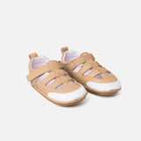 Cuteshez Soft Leather First Walker Sandals - Beige