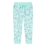 OshKosh Girl's Drawstring Jogger Pants - Green Floral
