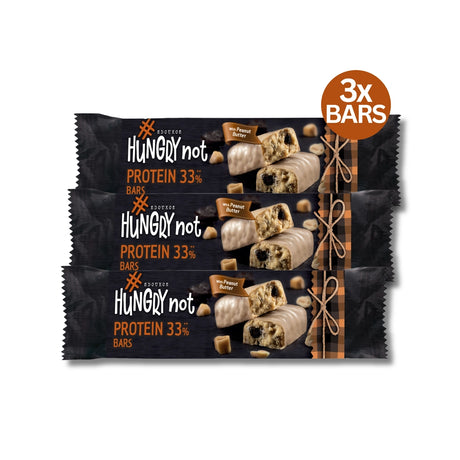 Hungry Not 3x PROTEIN BARS 33% Chocolat Blanc , Peanut Butter 135g