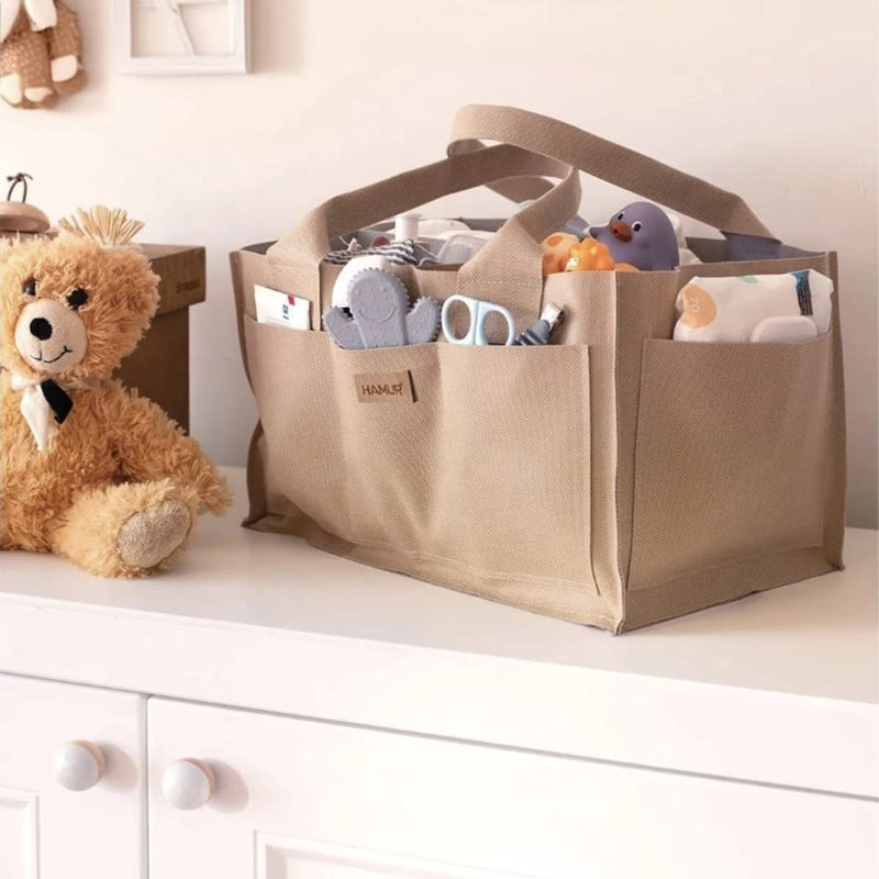 HAMUR Diaper and Essentials Storage Basket