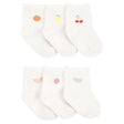 Lot de 6 Paires de Chaussons Fruits Bébé Fille