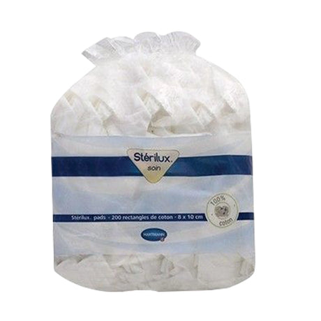 Hartmann Sterilux Pads Rectangles de Coton - 200 Pièces