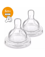 Avent 2 Tétines Classic Anti-Colic Débit Rapide 6m+