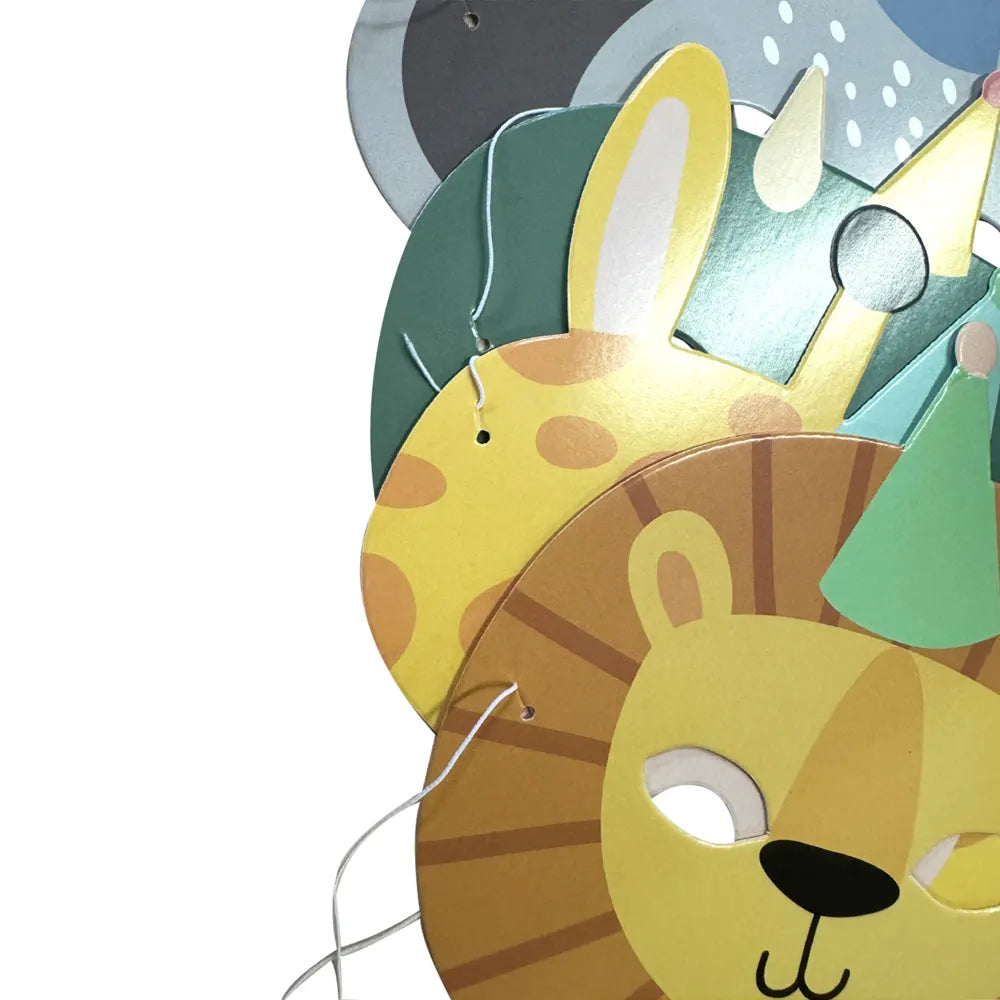 Lot de 8 Masques en Papier - Wild