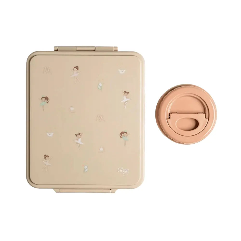 Grand Lunchbox avec Pot Alimentaire Isotherme Citron - Ballerina