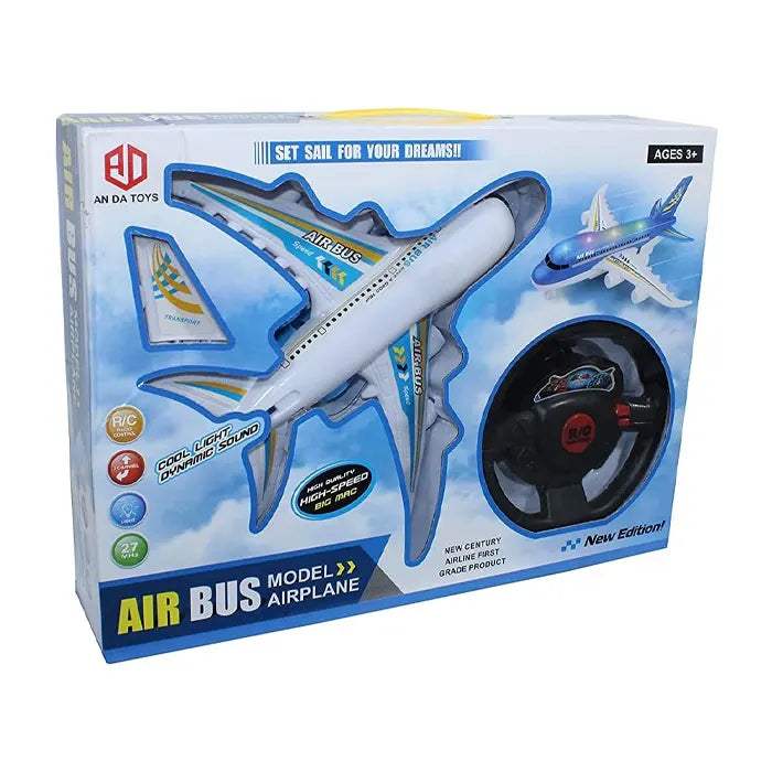 Remote Controlled Airplane with Light 3Y+ - White