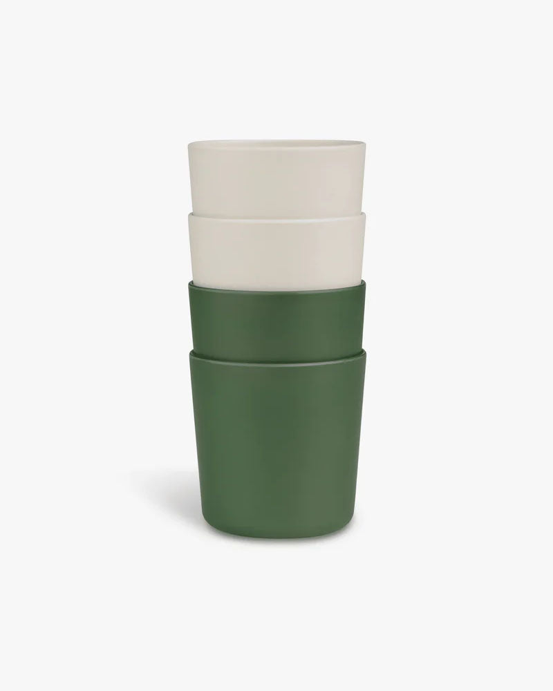 Set de 4 Gobelets Biosourcées Citron - Vert & Crème
