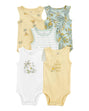 Lot de 5 Bodies Carter's - Jaune & Blanc