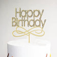 Cake Topper Happy Birthday - Dorée