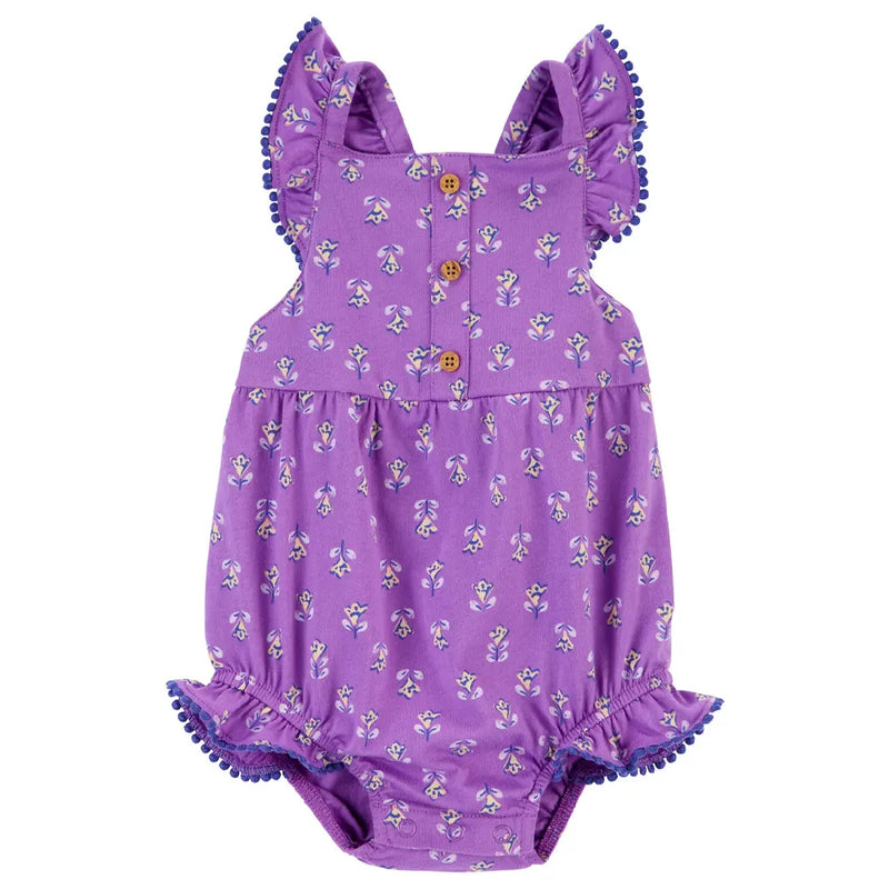 Mameluco Burbuja de Carter - Malva Floral