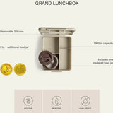 Grand Lunchbox avec Pot Alimentaire Isotherme Citron - Ballerina