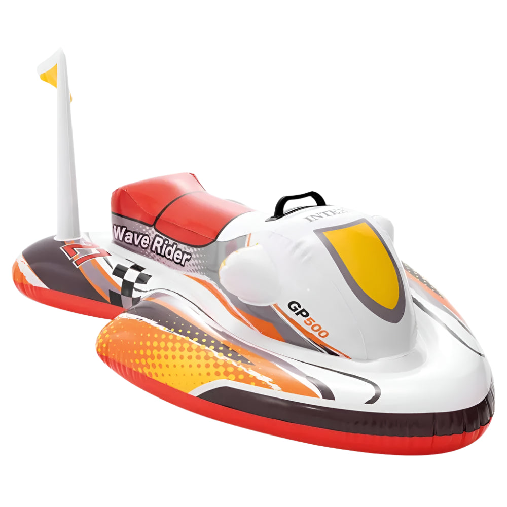 INTEX Wave Rider – Flotador Hinchable para Niño con Diseño de Moto Acuática - +3 años