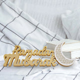 Boîte Lumineuse en Bois Ramadan Mubarak
