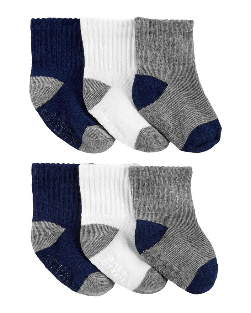 Lot de 6 Chaussettes Carter's - Gris & Bleu