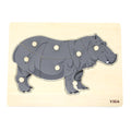 Viga Toys Montessori Puzzle 18M+ - Hippopotamus