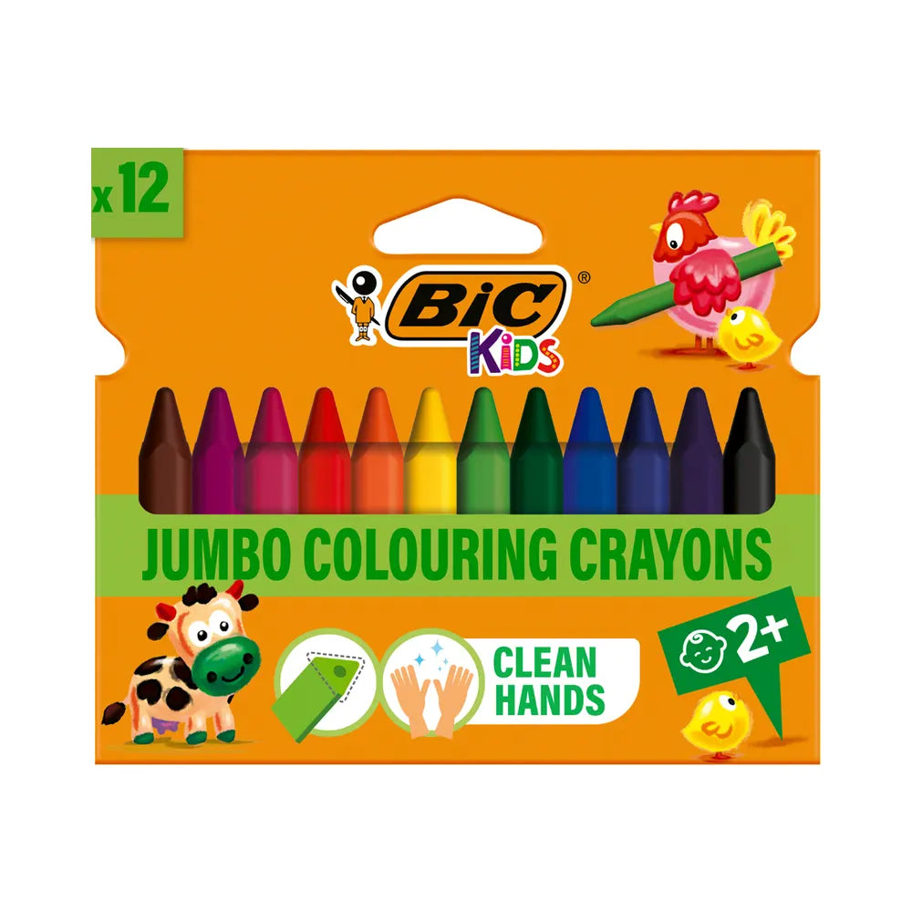 Bic Lot de 12 Crayons de Cire Plastidecor