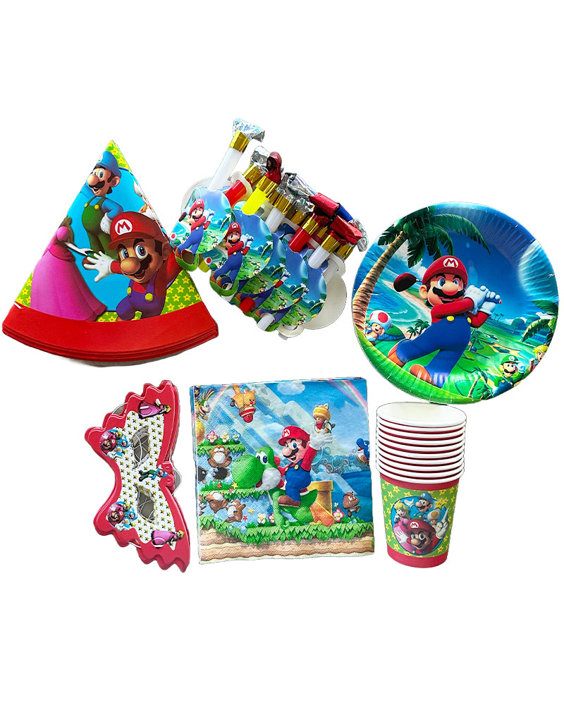 Mario Kart Mario Party Item Shop 60-Piece Birthday Pack Mario