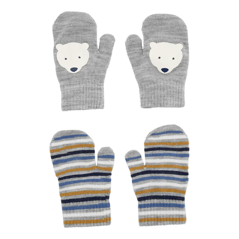 Carter's 2-Pack Non-Slip Slippers - Striped & Gray