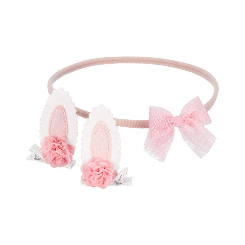 Baby 3-Pack Bunny Hair Clips & Headwrap Carter's - Pink